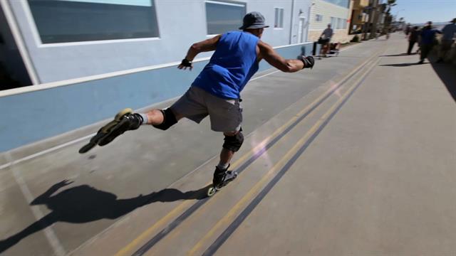 Every day Kitchin skates along San Diego’s Pacific Beach boardwalk practicing his unorthodox form of meditation.