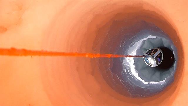 Ross Ice Shelf Bore in Antarctica Reveals Freezing Ice